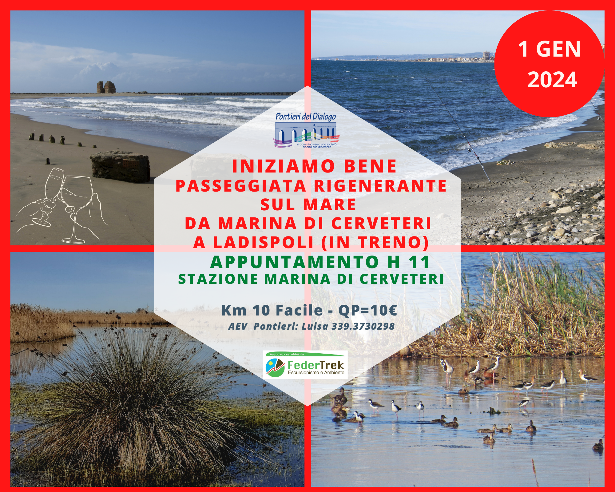 Iniziamo Bene, Passeggiata rigenerante sul mare da Marina di Cerveteri a Ladispoli